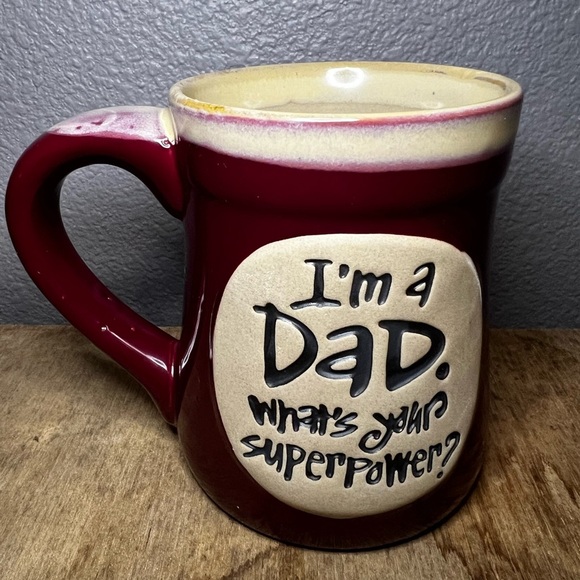 Burton Other - Burton & BURTON I’m A Dad. What’s Your Superpower? Cranberry Color Mug 16 oz.